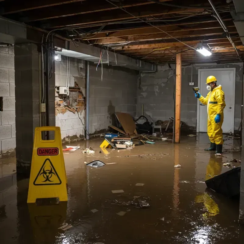 Flooded Basement Electrical Hazard in Chester, NH Property